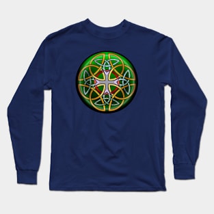 April Shield - Triquetras X 8 with cross overlay Long Sleeve T-Shirt
